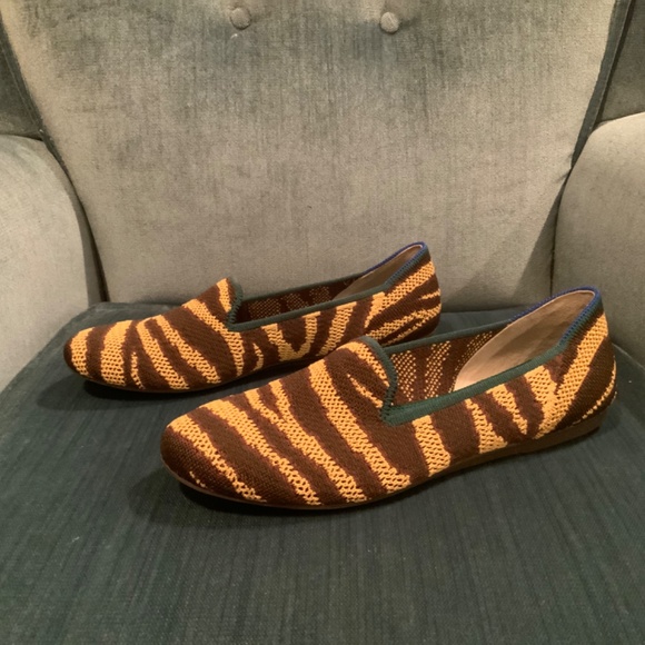 Rothys Chai Zebra Loafers - Picture 3 of 5